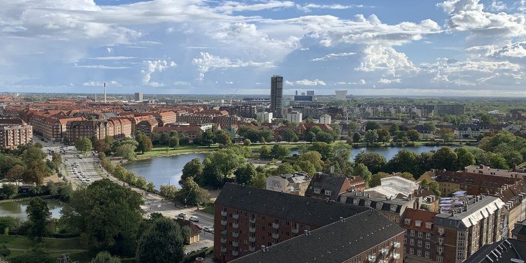 Vue sur Copenhague depuis la tour de la Vor Frelsers Kirke (église de Notre Sauveur)